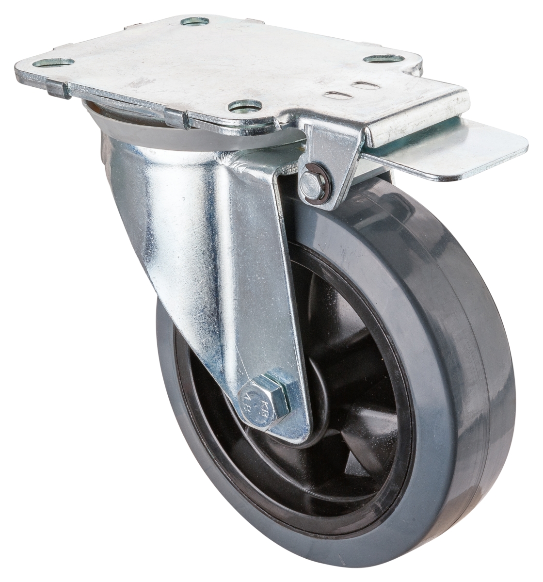Swivel castor with central locking device Swivel castor with central locking device