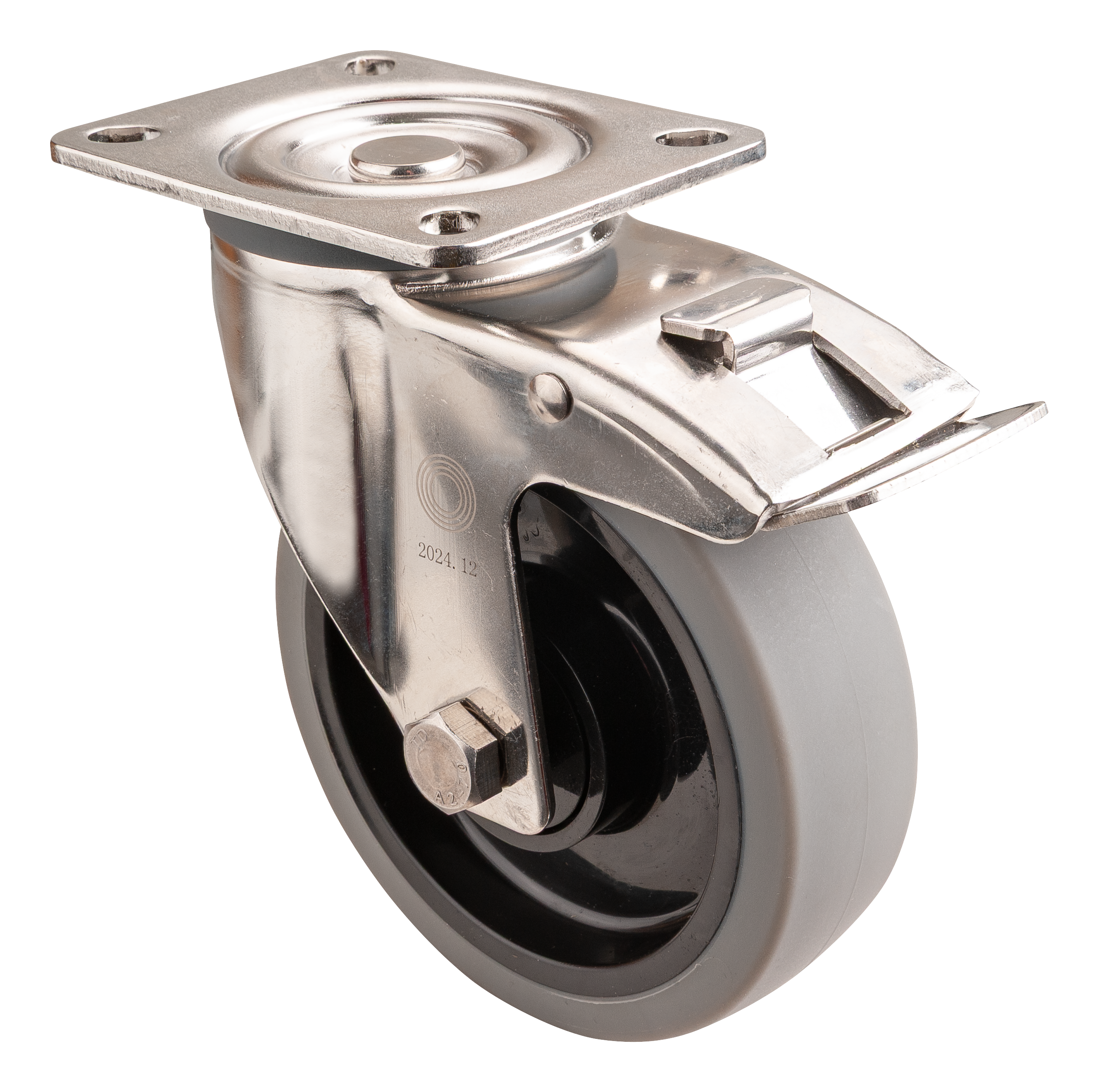 Stainless steel transport castor