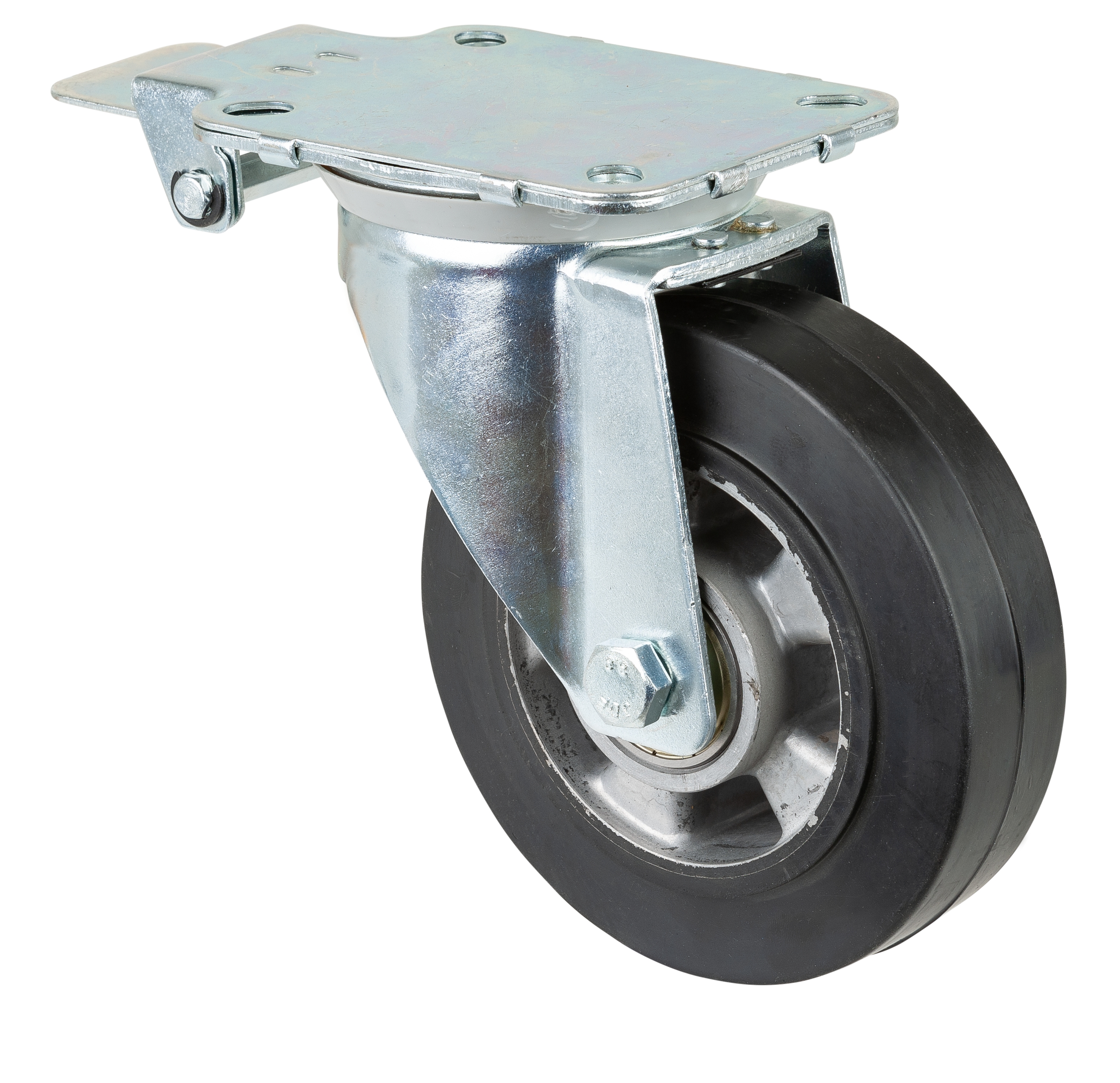 Swivel castor with central locking device Swivel castor with central locking device