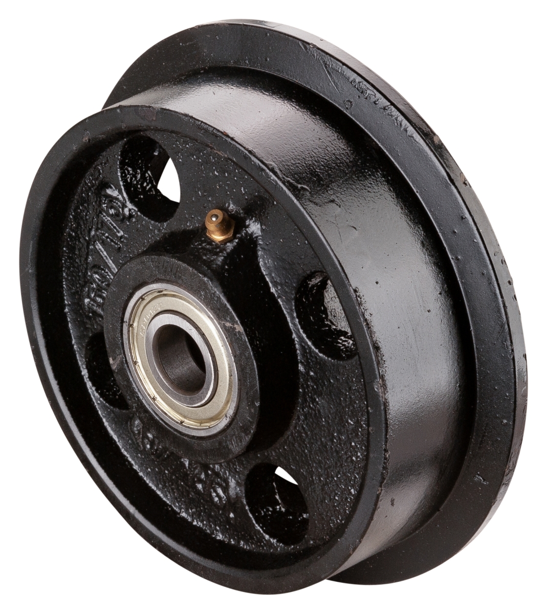 Flanged cast iron wheel