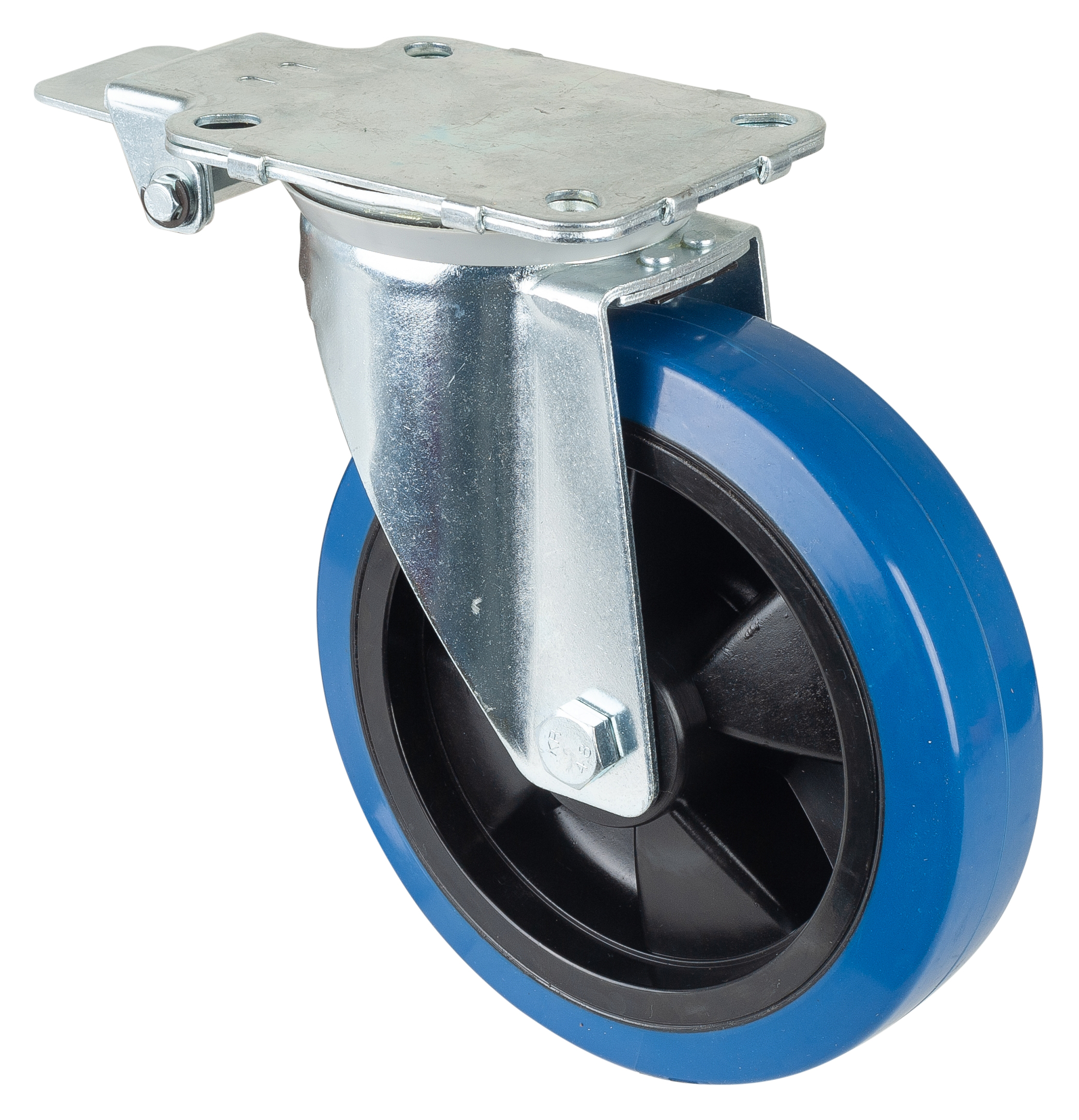 Swivel castor with central locking device Swivel castor with central locking device
