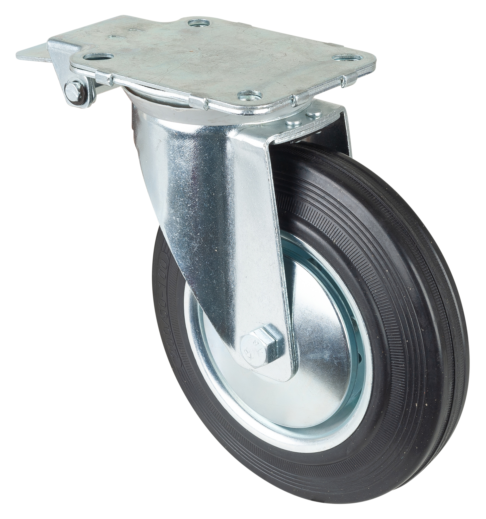 Swivel castor with central locking device Swivel castor with central locking device