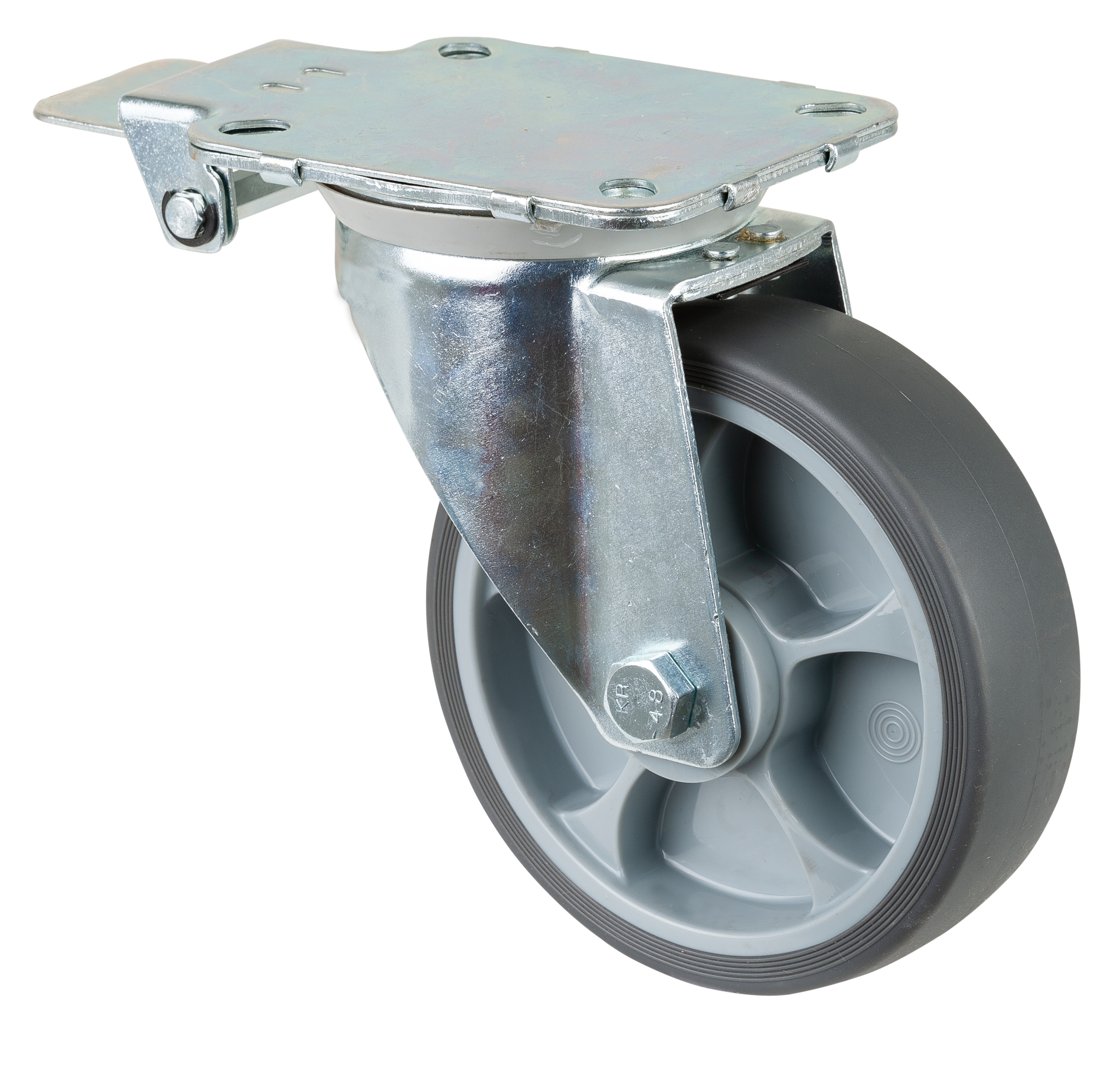 Swivel castor with central locking device Swivel castor with central locking device