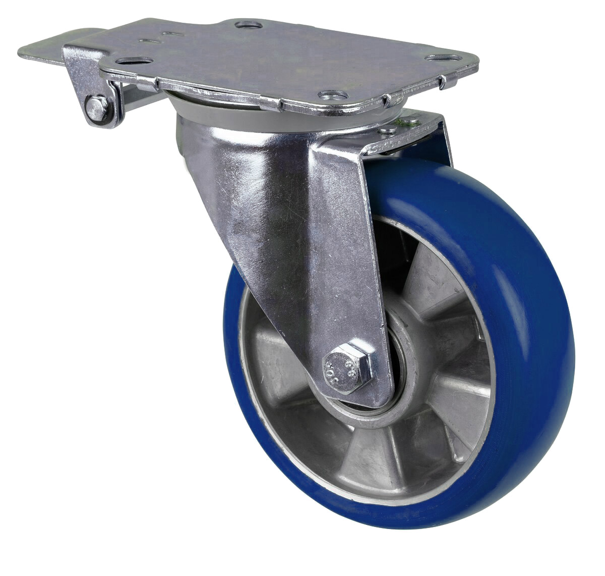 Swivel castor with central locking device Swivel castor with central locking device