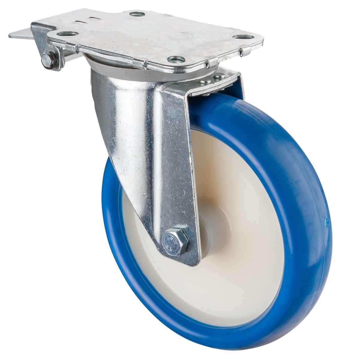 Swivel castor with central locking device Swivel castor with central locking device